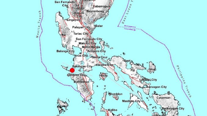 Occidental Mindoro發生5.6級大地震；馬尼拉大都會區受到震度影響