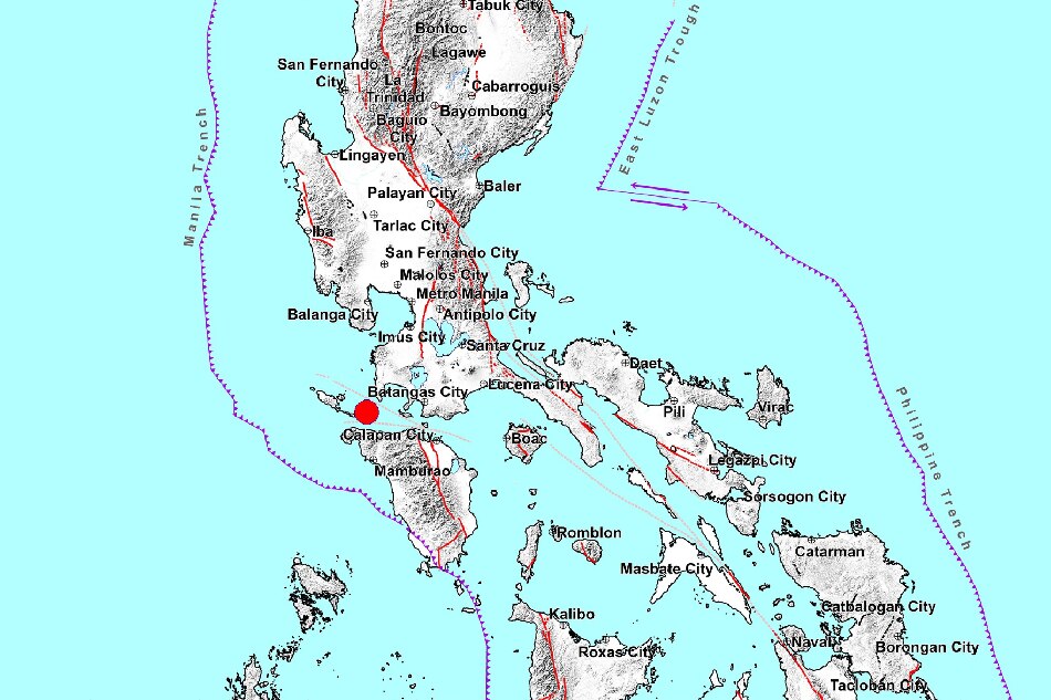 Occidental Mindoro發生5.6級大地震；馬尼拉大都會區受到震度影響