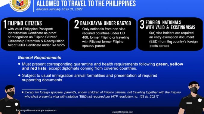 菲律賓最新旅行國家限制清單和入境要求
