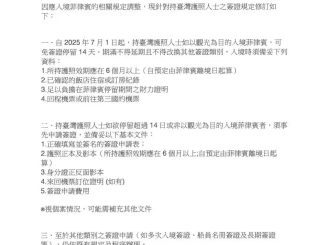 台人赴菲律賓觀光14天免簽這4樣沒帶恐被拒入境
