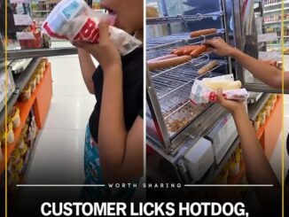 有夠噁心的行為小菲在7-11便利商店舔了熱狗後又放回