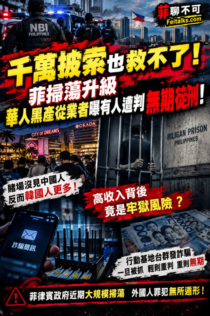 千萬披索也救不了菲掃蕩升級華人黑產從業者曝有人遭判無期徒刑