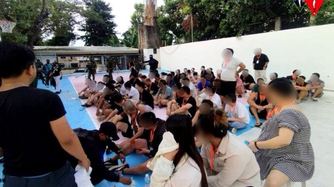 約200名中國人遭菲軍方逮捕涉及網路詐騙和人口販運等犯罪